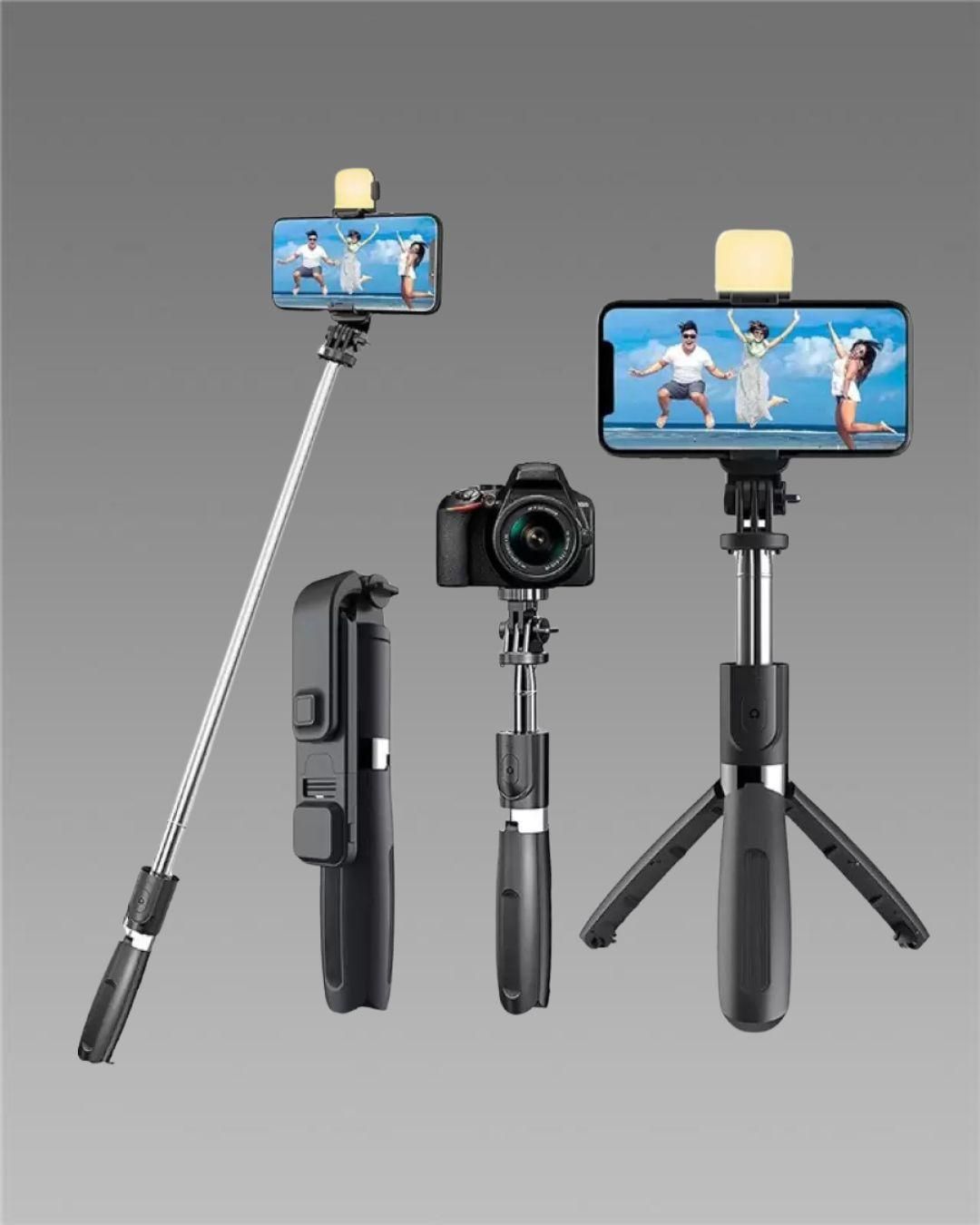 3-in-1 Extendable Selfie Stick with Tripod & Bluetooth Remote