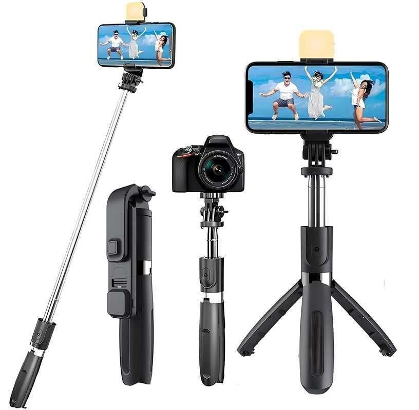 3-in-1 Extendable Selfie Stick with Tripod & Bluetooth Remote